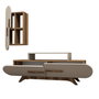 Hanah Home Mueble para TV Rose S - Walnut, Cream